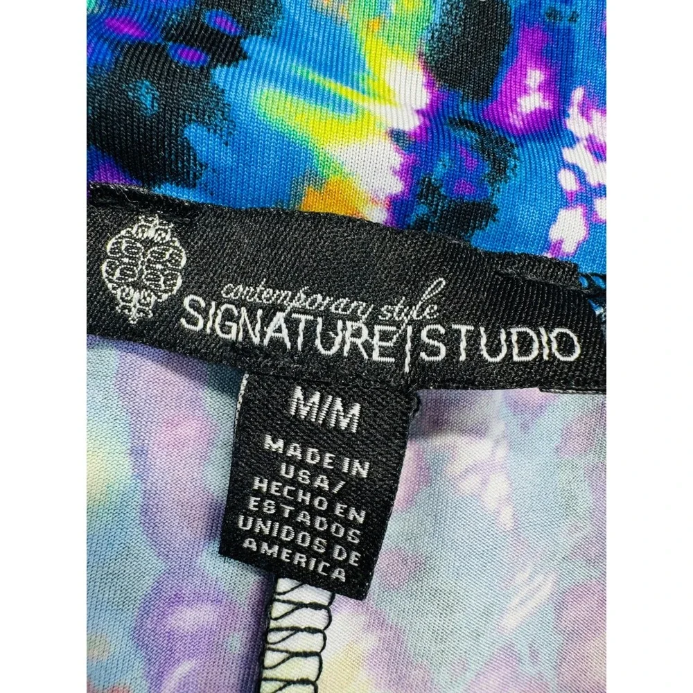 Counterparts Signature Studio M USA Colorful Abstract Maxi Skirt Pull On Boho